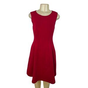 Marve By Anthropologie Red Sleeveless Fit & Flare Dress Size M